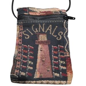 90's inspired tapestry lighthouse crossbody bag
